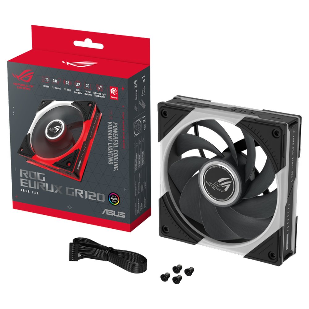 Ventilátor ASUS ROG Eurux GR120 ARGB Reverse Fan Black