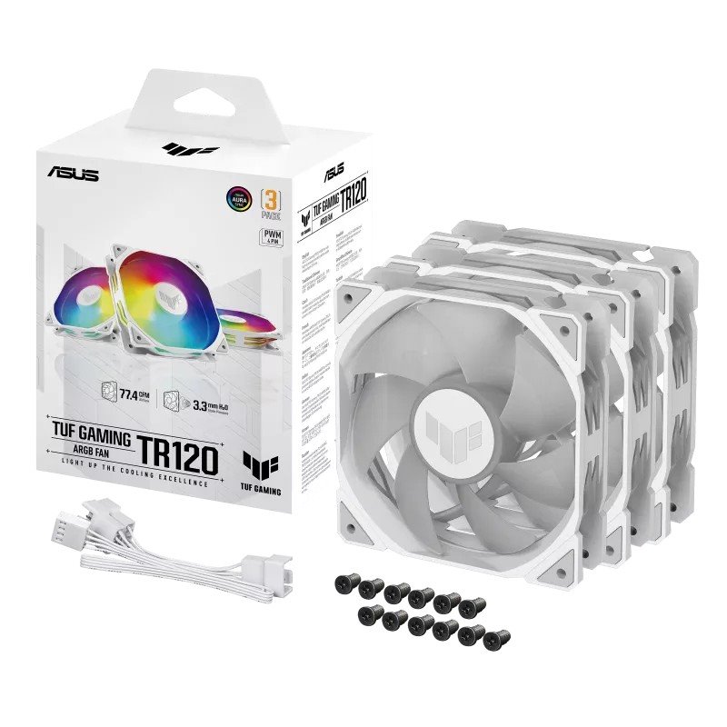 Ventilátor ASUS TUF Gaming TR120 FAN ARGB White 3pack