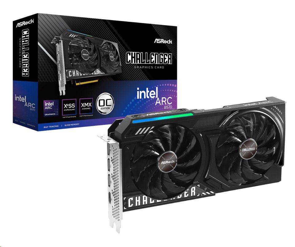 VGA Asrock Intel Arc B570 Challenger 10G OC GDDR6