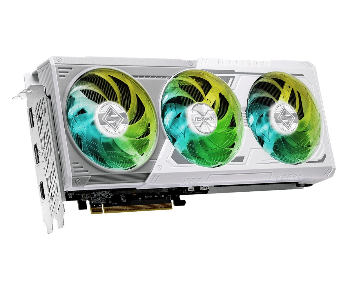 VGA Asrock Radeon RX9060 XT Steel Legend 16GB OC GDDR6 White