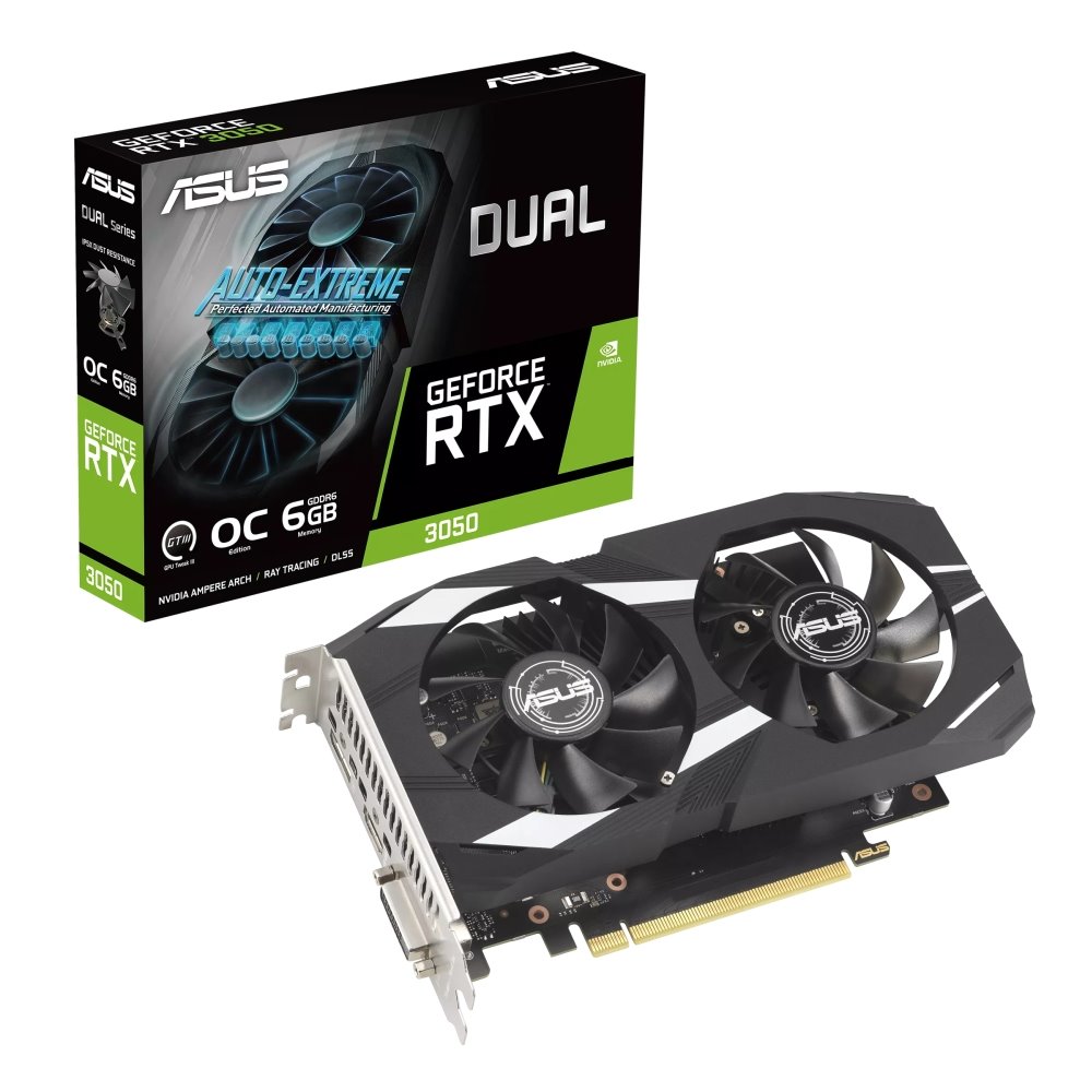 VGA ASUS Dual GeForce RTX 3050 6GB GDDR6 OC