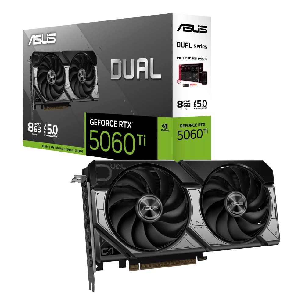 VGA ASUS Dual GeForce RTX 5060 Ti 8GB GDDR7