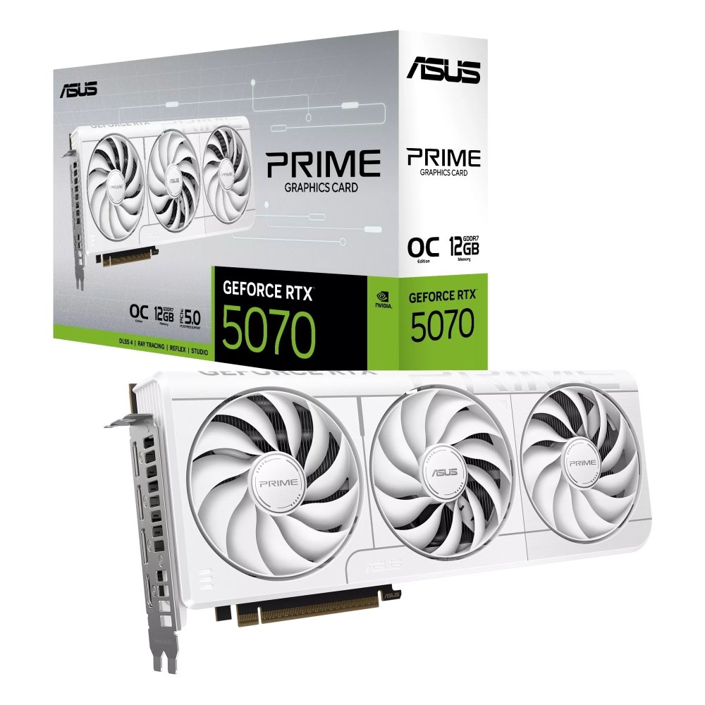VGA ASUS Prime GeForce RTX 5070 12GB GDDR7 White OC