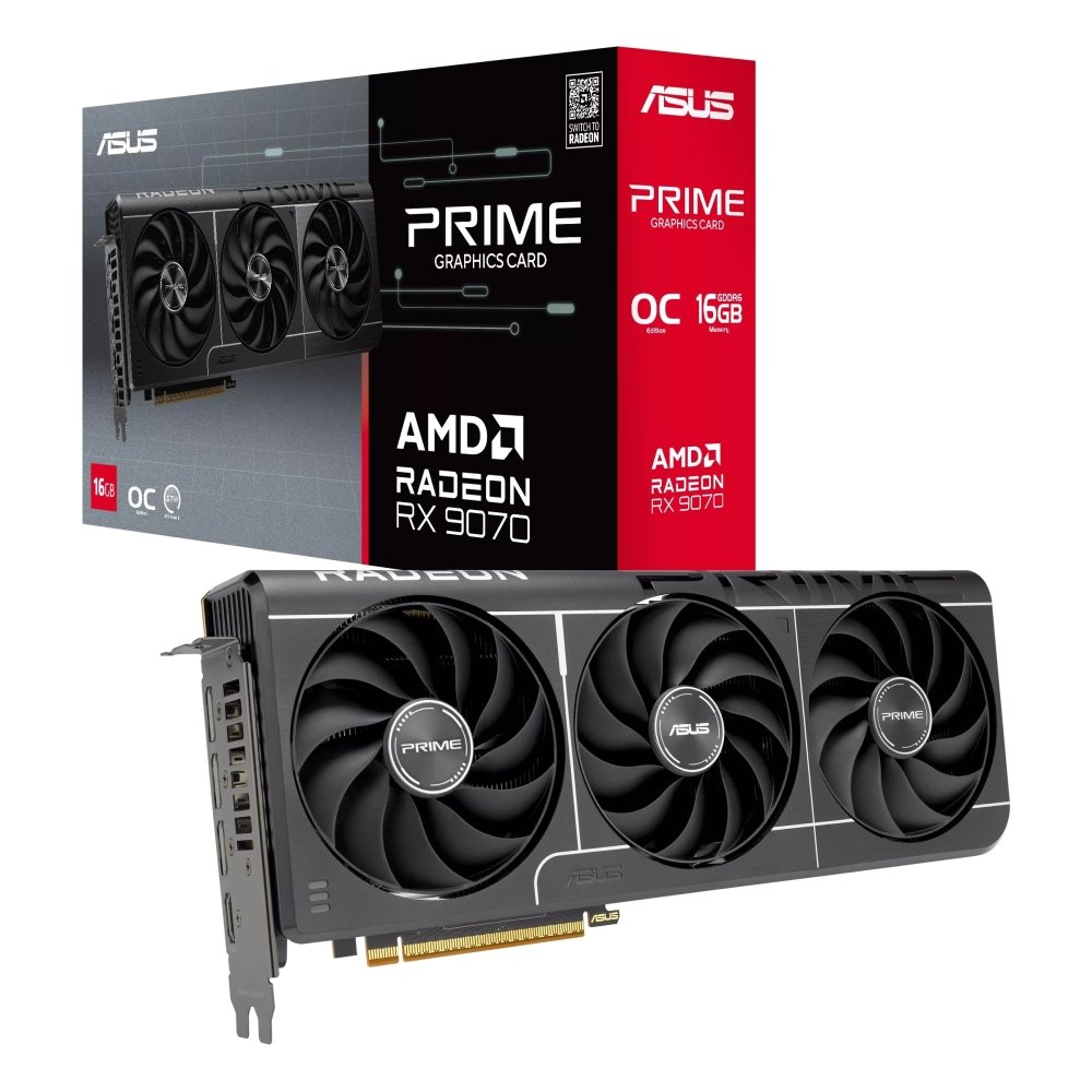VGA ASUS Prime Radeon RX 9070 EVO OC 16GB GDDR6