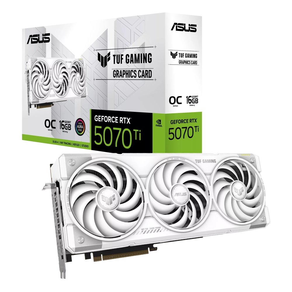 VGA ASUS TUF Gaming GeForce RTX 5070 Ti 16GB GDDR7 White OC