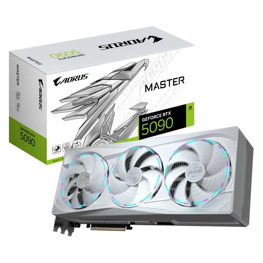 VGA GIGABYTE AORUS GeForce RTX 5090 MASTER ICE 32G GDDDR7, White