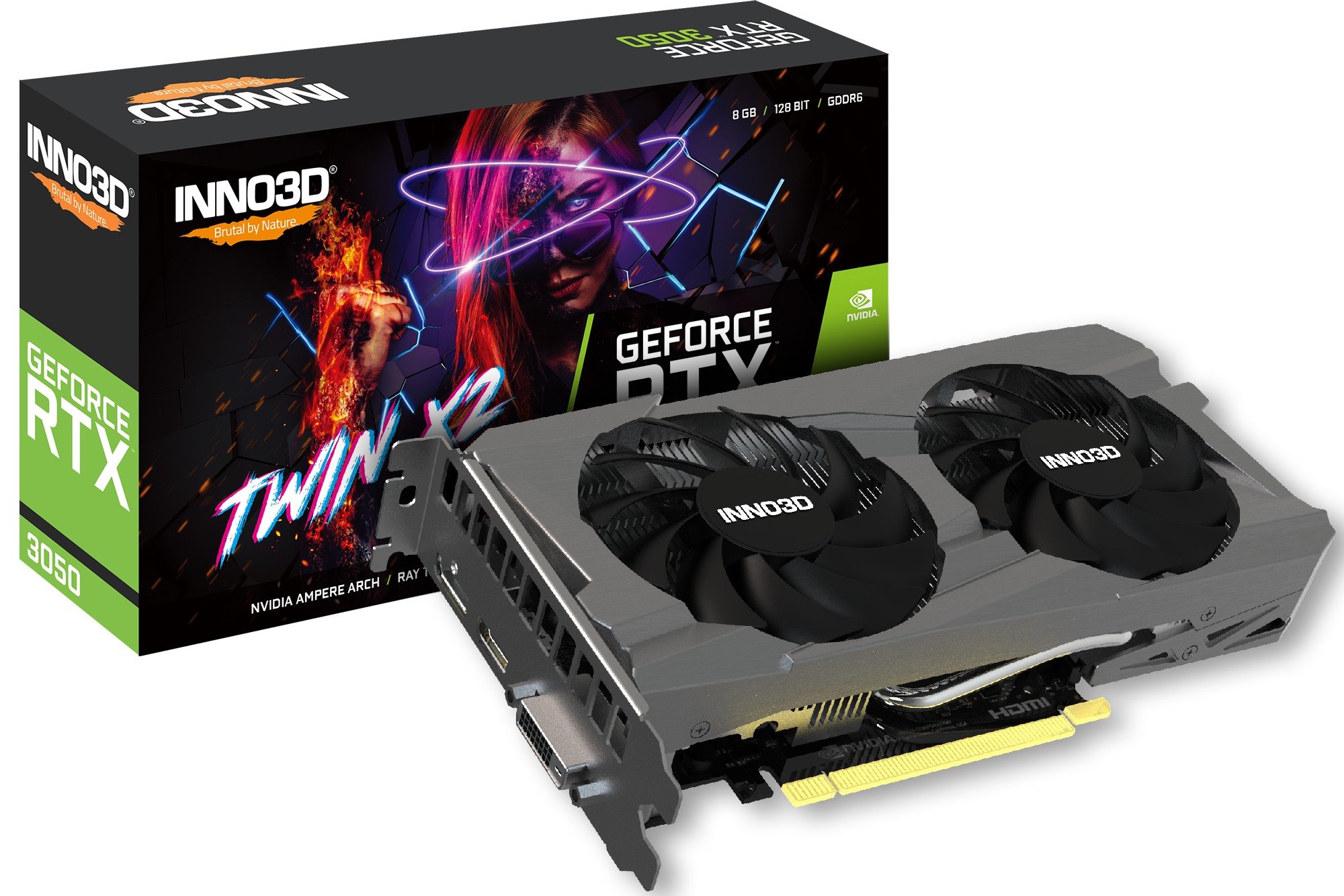 VGA INNO3D NVIDIA GeForce RTX 3050 TWIN X2 8GB GDDR6