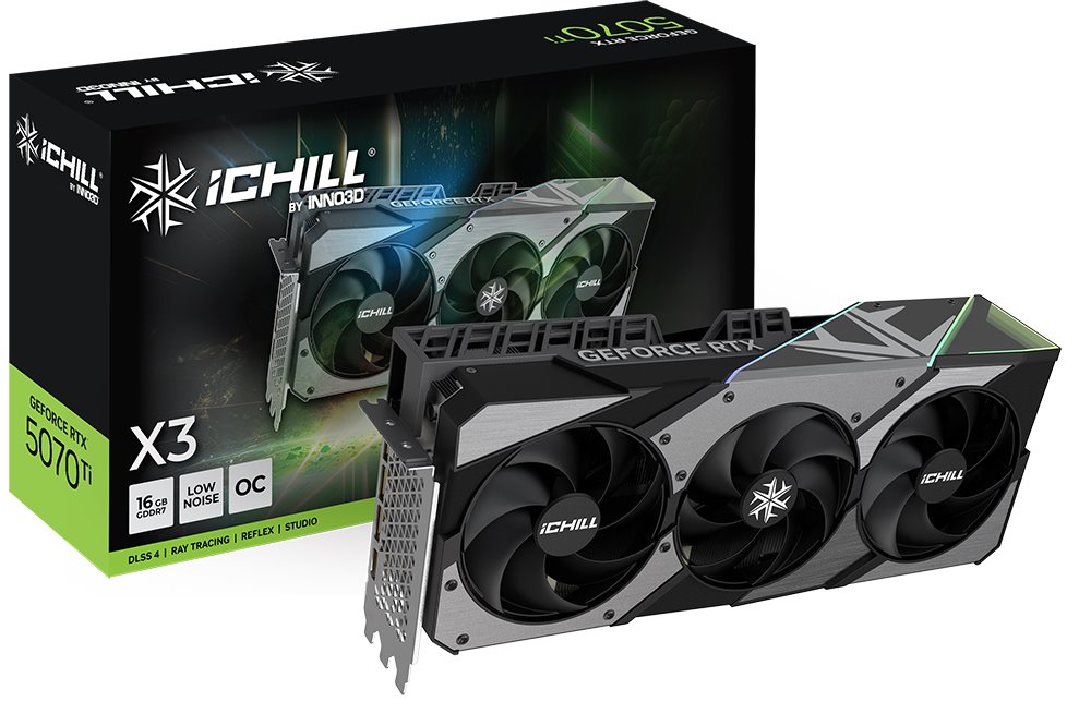 VGA INNO3D NVIDIA GEFORCE RTX 5070 Ti iICHILL X3 16GB GDDR7