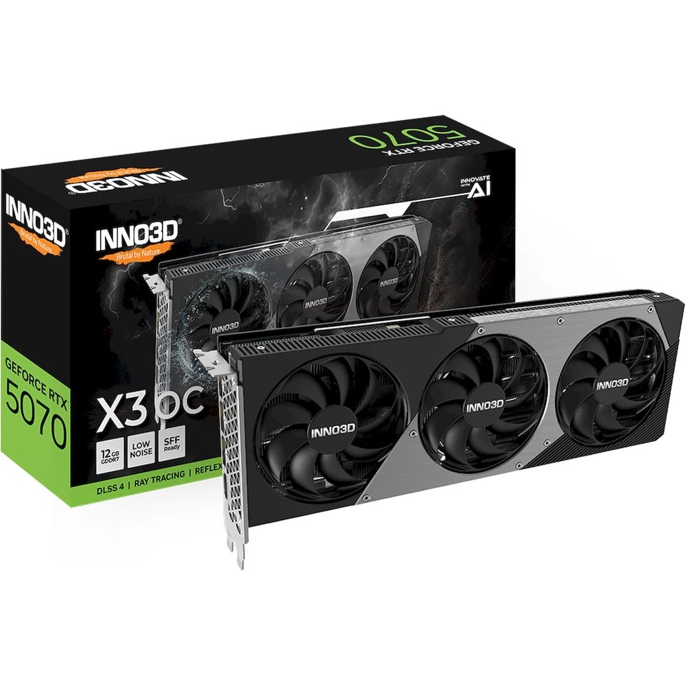 VGA INNO3D NVIDIA GeForce RTX 5070 X3 OC 12GB GDDR7 - 2 slot