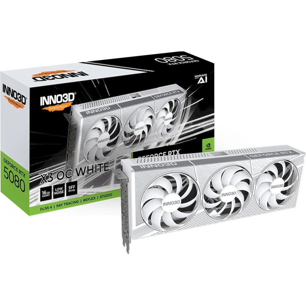 VGA INNO3D NVIDIA GeForce RTX 5080 X3 OC 16GB GDDR7 WHITE