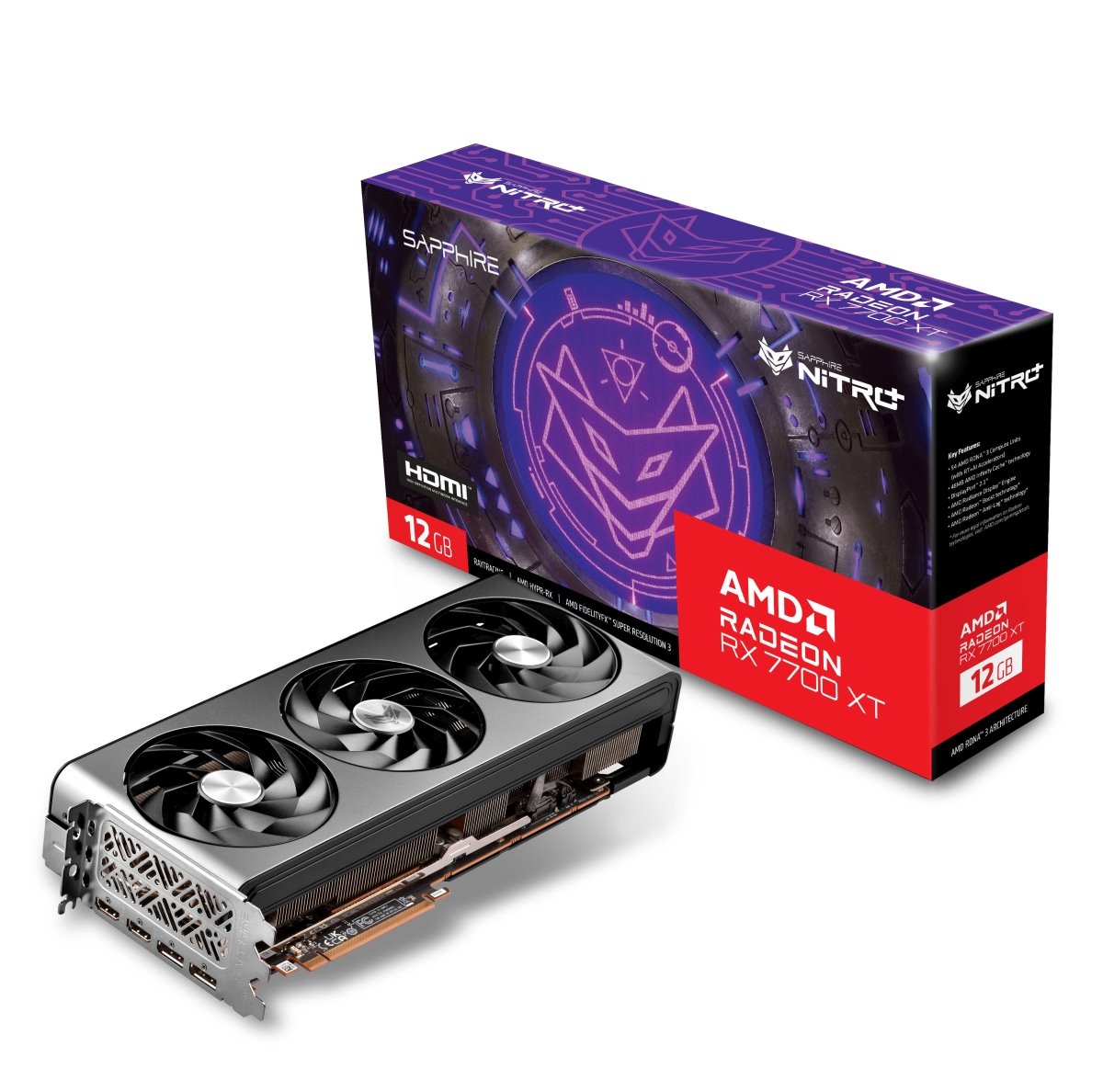 VGA SAPPHIRE NITRO+ AMD Radeon RX 7700 XT OC 12GB