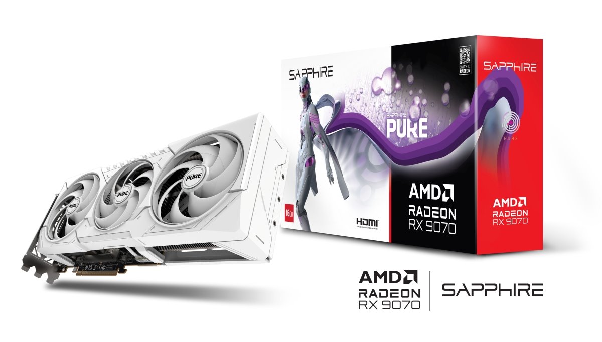 VGA SAPPHIRE PURE AMD Radeon RX 9070 OC 16GB, White