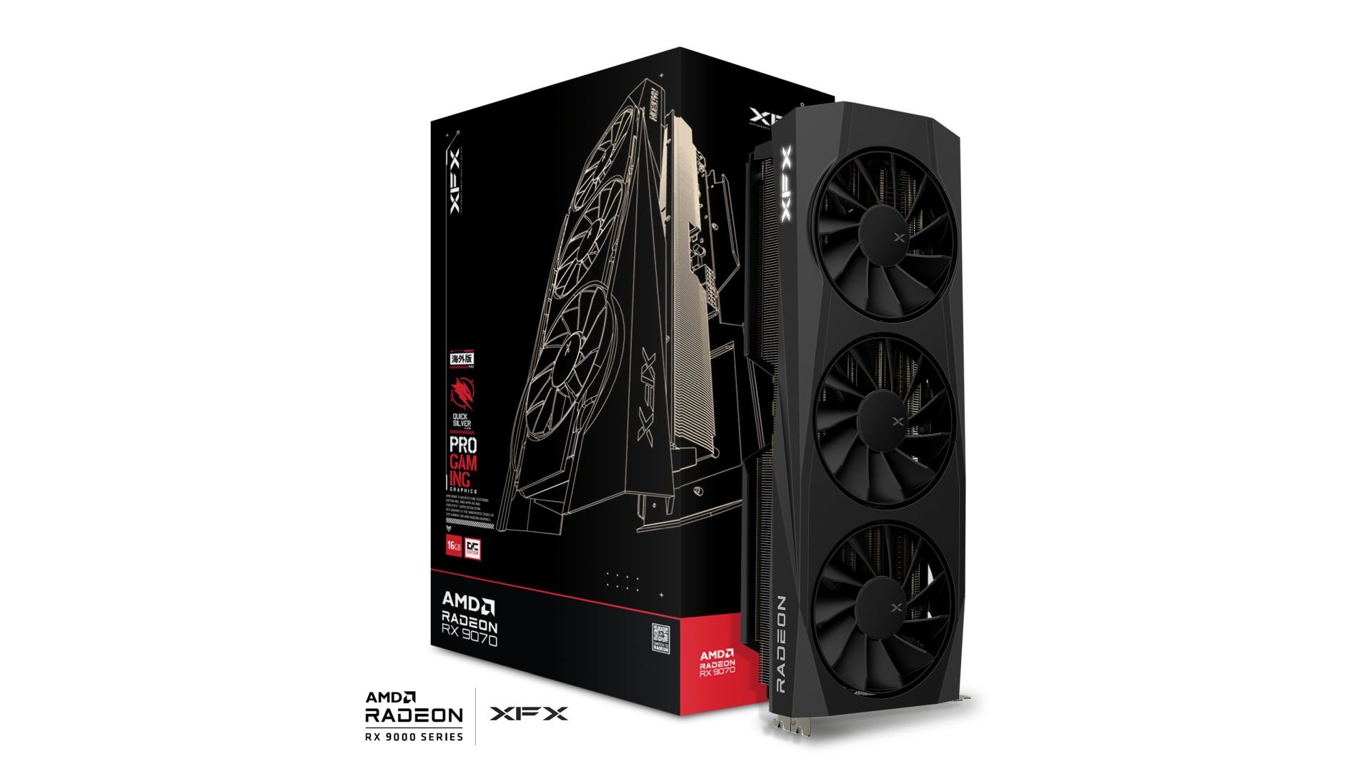 VGA XFX Quicksilver AMD Radeon RX 9070 OC 16GB GDDR6, Gaming Edition
