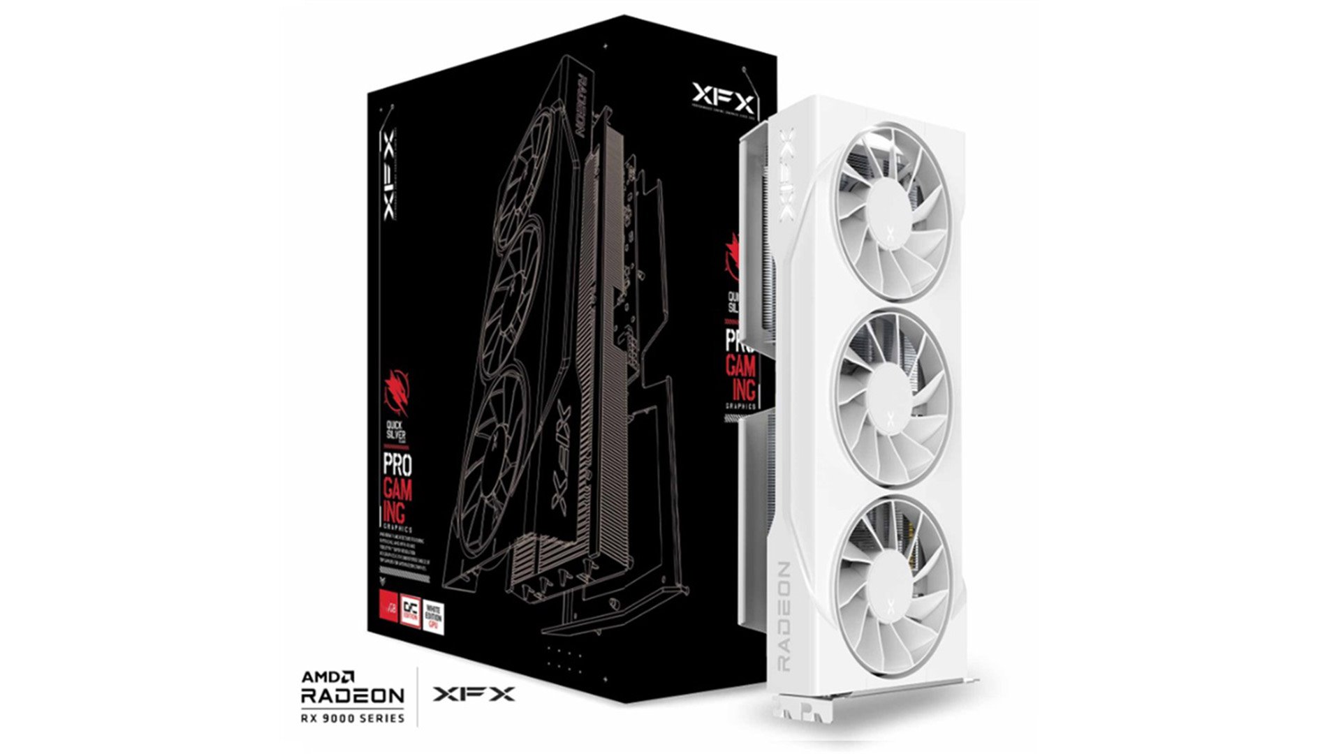 VGA XFX Swift AMD Radeon RX 9060 XT OC 16GB GDDR6, White