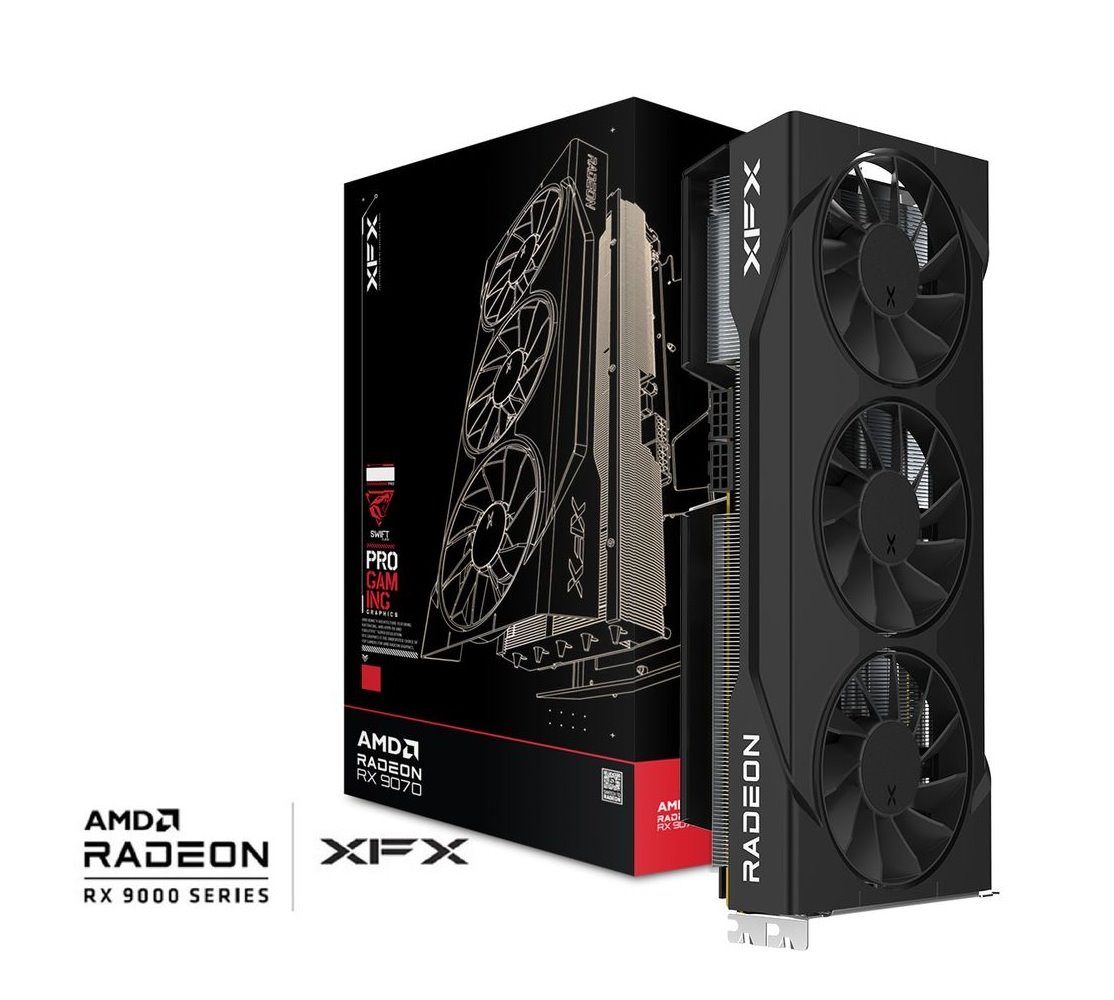 VGA XFX Swift AMD Radeon RX 9070 GRE 12GB GDDR6, Triple Fan Gaming (Pošk. obal)