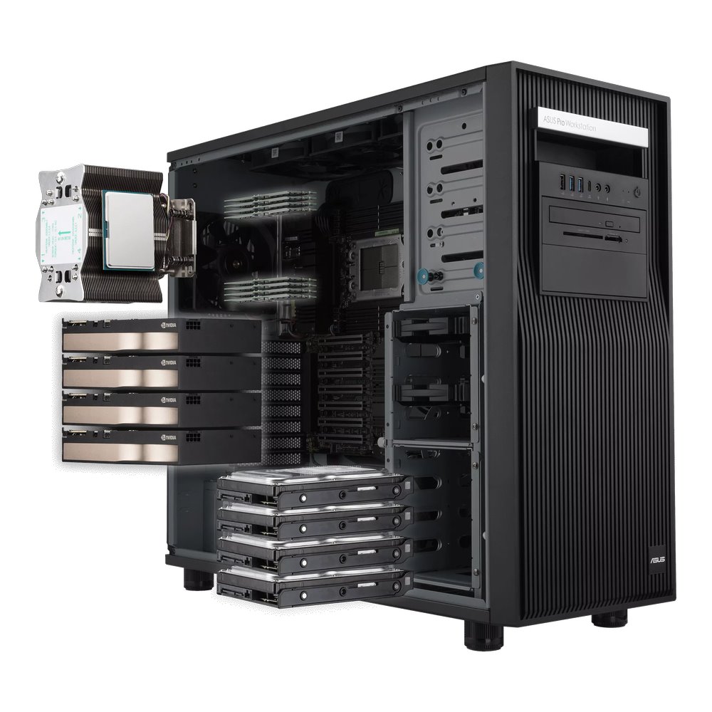 WS ASUS EC Pro ET900A X9, sTR5, 8xDDR5, 7xPCIe, 4x2.5"/3.5", 2xSlim SAS, 4xM.2, 1x10Gb LAN, 1650W, Tower 3U
