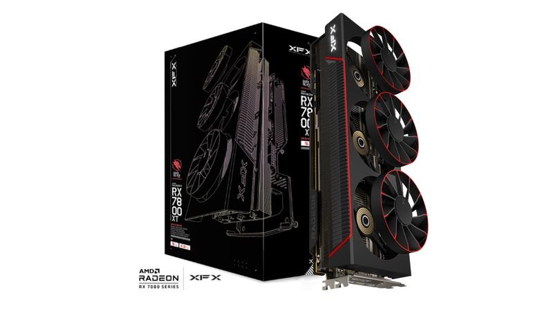 XFX Quicksilver AMD Radeon RX 7800 XT 16GB GDDR6, AMD RDNA™ 3, Magnetic Air