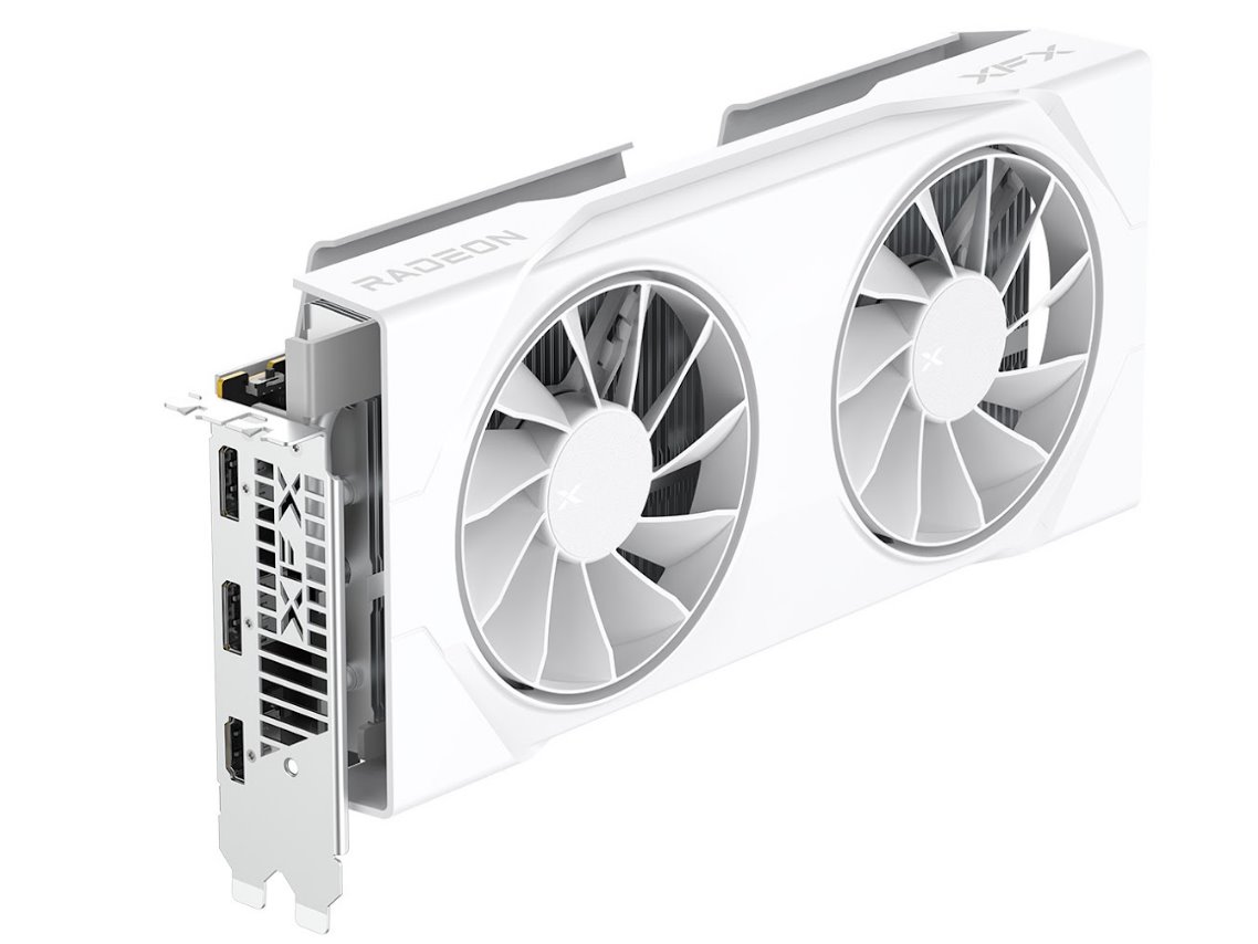 XFX Swift AMD Radeon RX 9060 XT OC 8GB GDDR6 Gaming edition, dual fan - white