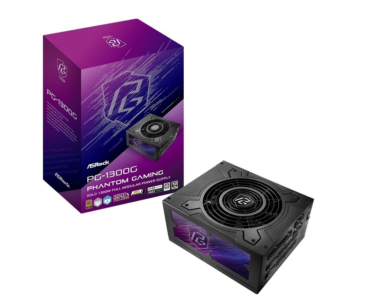 Zdroj Asrock PG-1300G, 1300W, 80+ Gold, ATX 3.1, modular