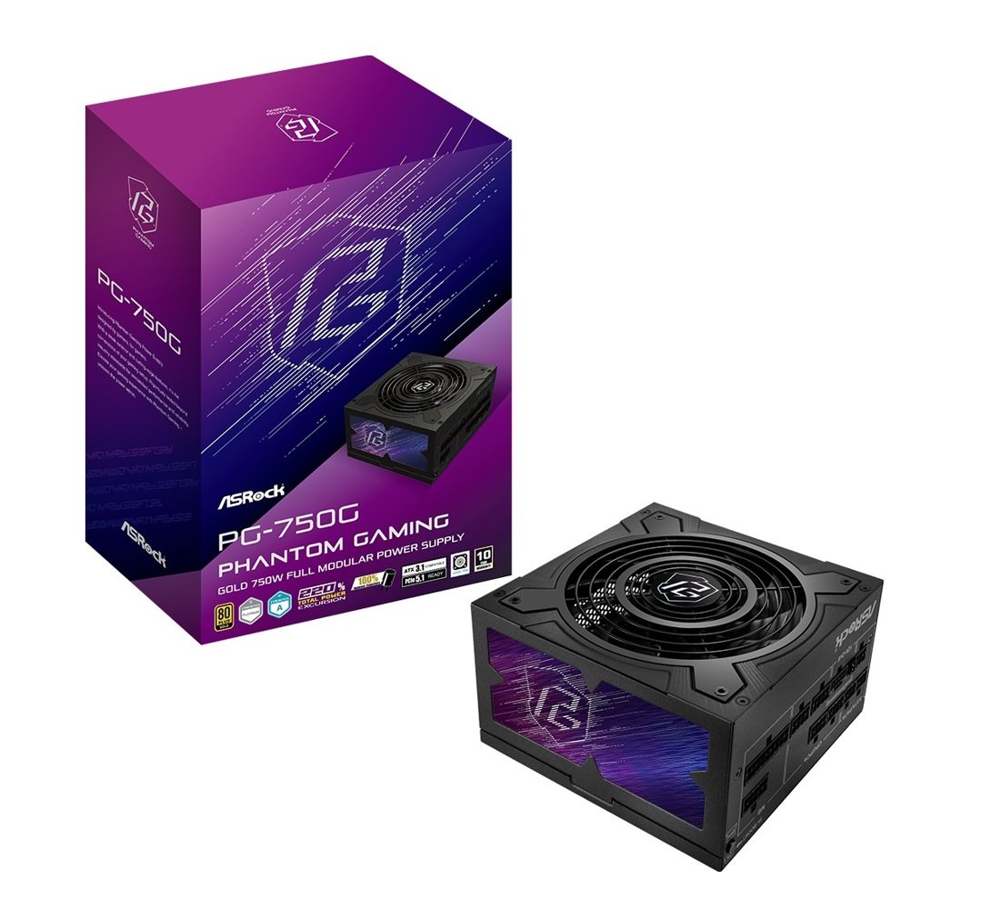 Zdroj Asrock PG-750G, 750W, 80+ Gold, ATX 3.1, modular