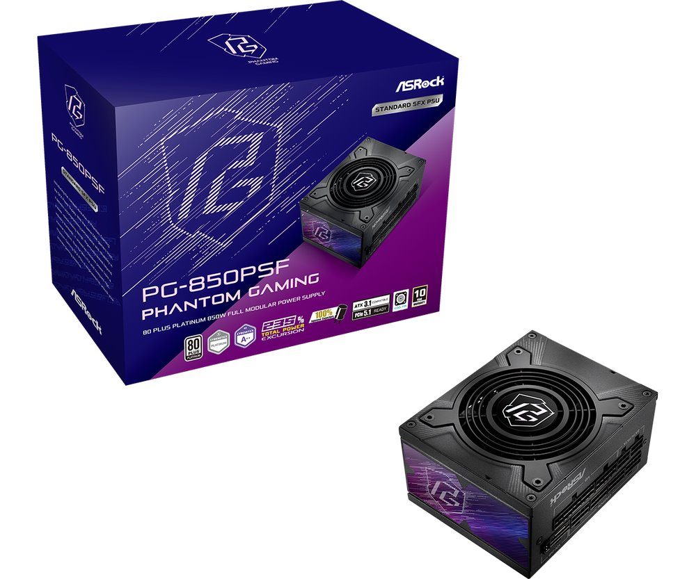Zdroj Asrock Phantom Gaming PG-850PSF, 850W, 80+ Platinum, ATX 3.1, modular