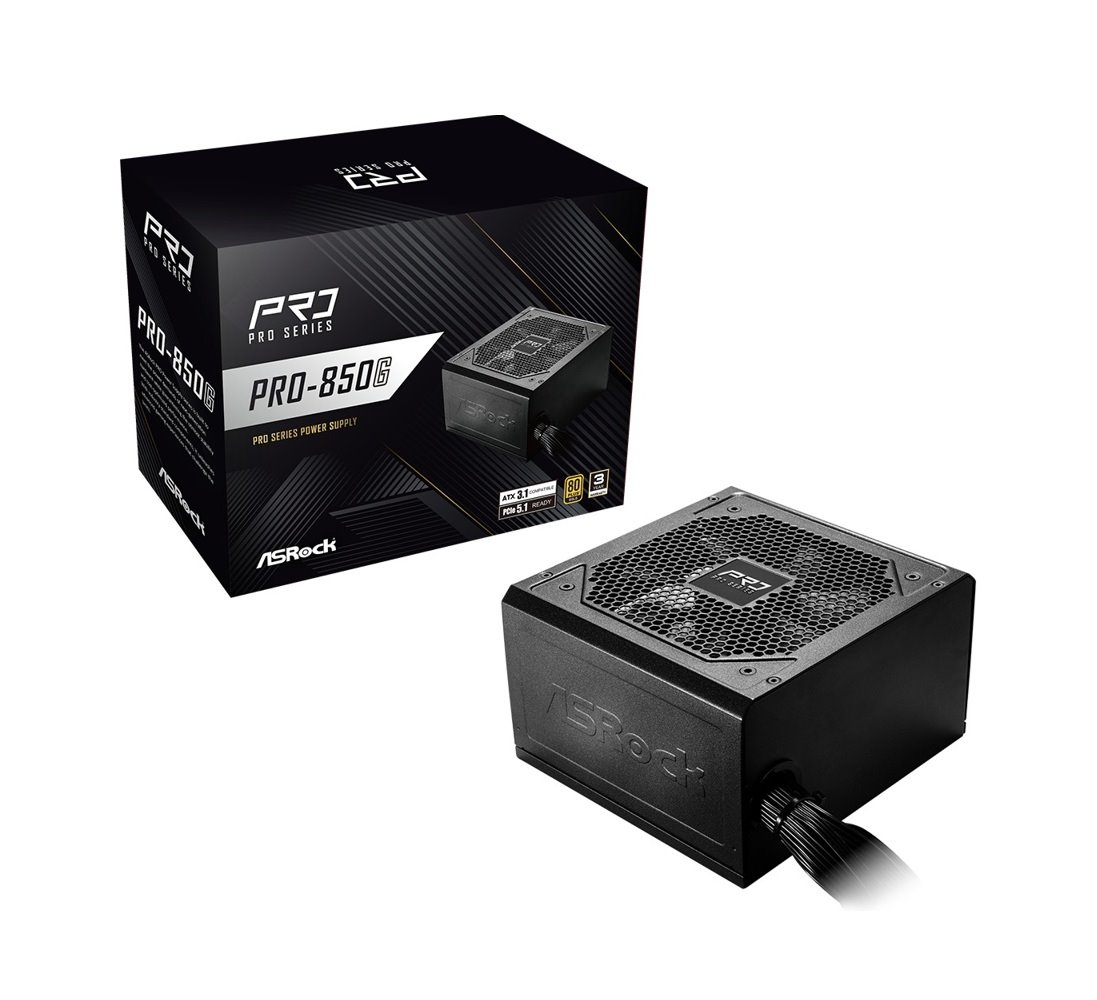 Zdroj Asrock PRO-850G, 850W, 80+ Gold, ATX 3.1