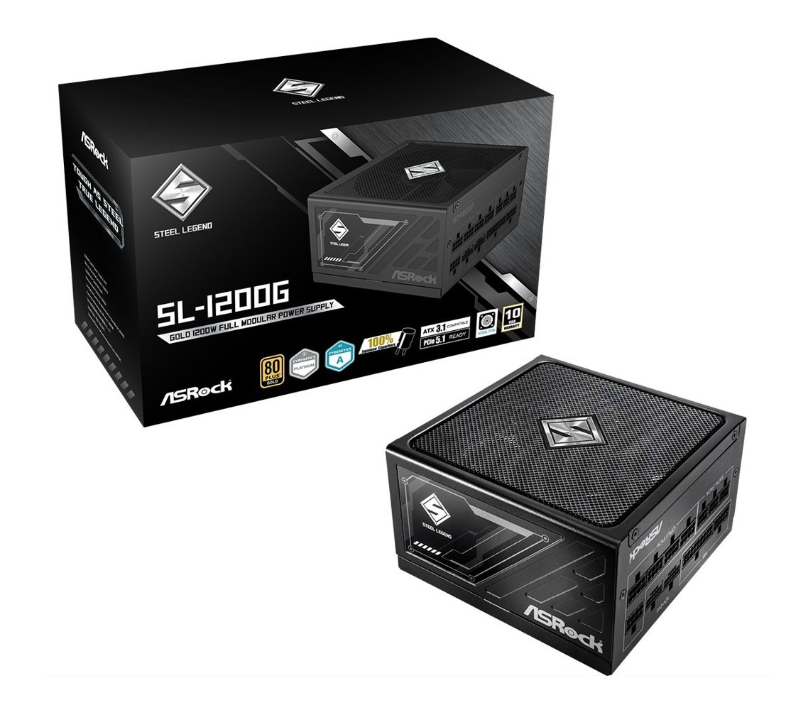 Zdroj Asrock Steel Legend SL-1200G, 1200W, 80+ Gold, ATX 3.1, modular