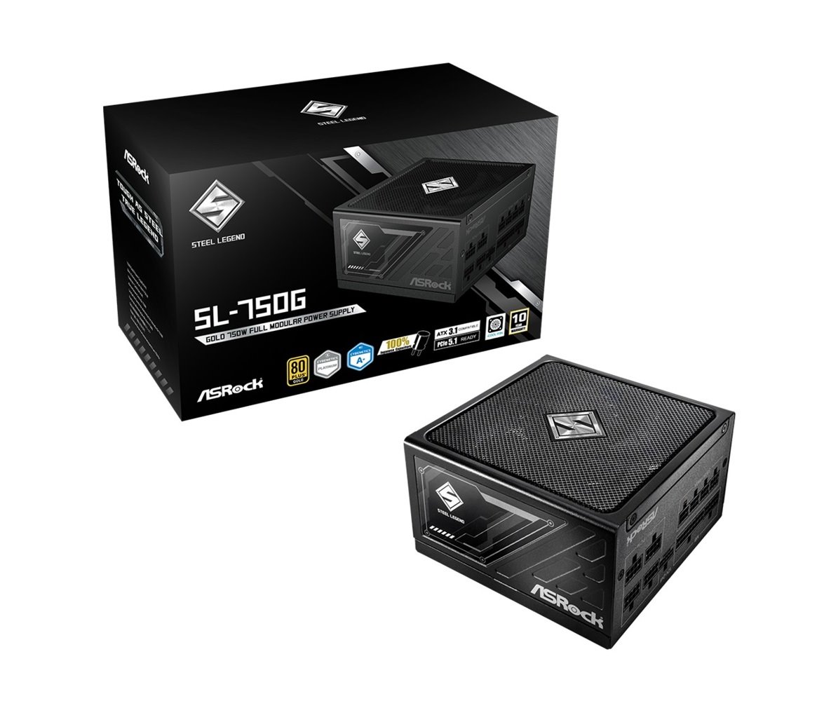Zdroj Asrock Steel Legend SL-750G, 750W, 80+ Gold, ATX 3.1, modular