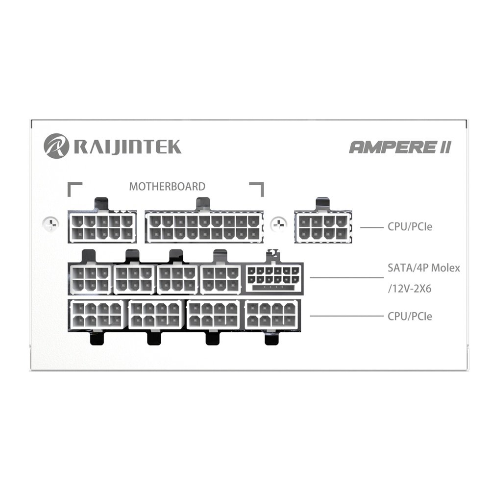 Zdroj Raijintek AMPERE II 850 White ATX 3.1 - 850W, 80+ Platinum, modular