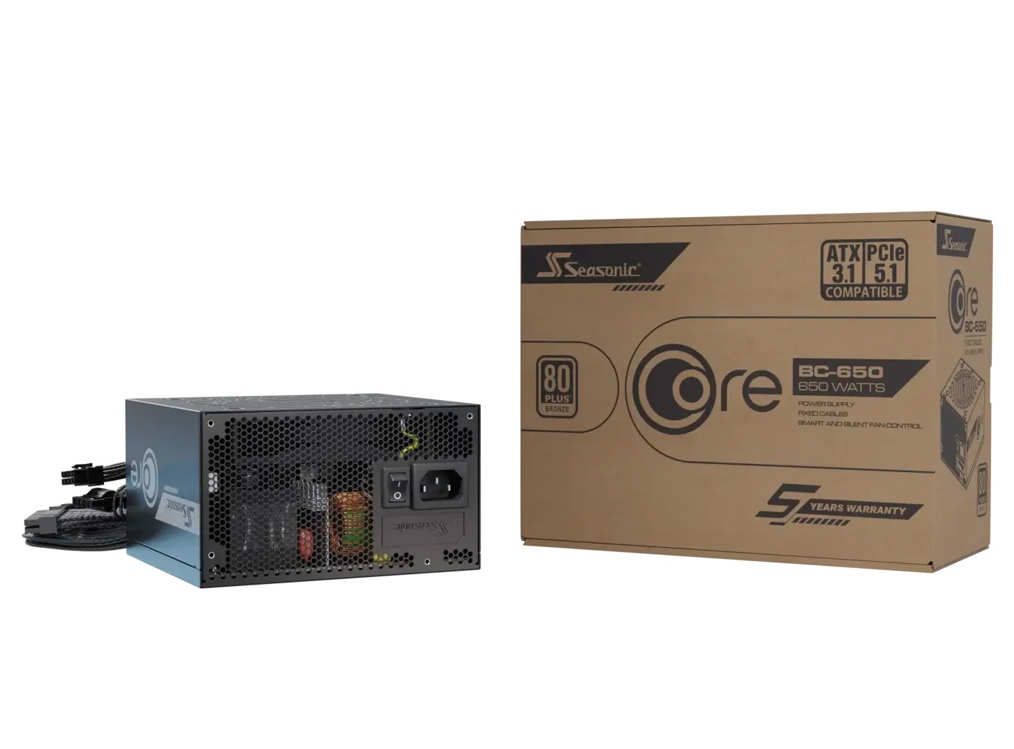 Zdroj Seasonic CORE BC-650 ATX 3.1 - 650W, 80+ Bronze
