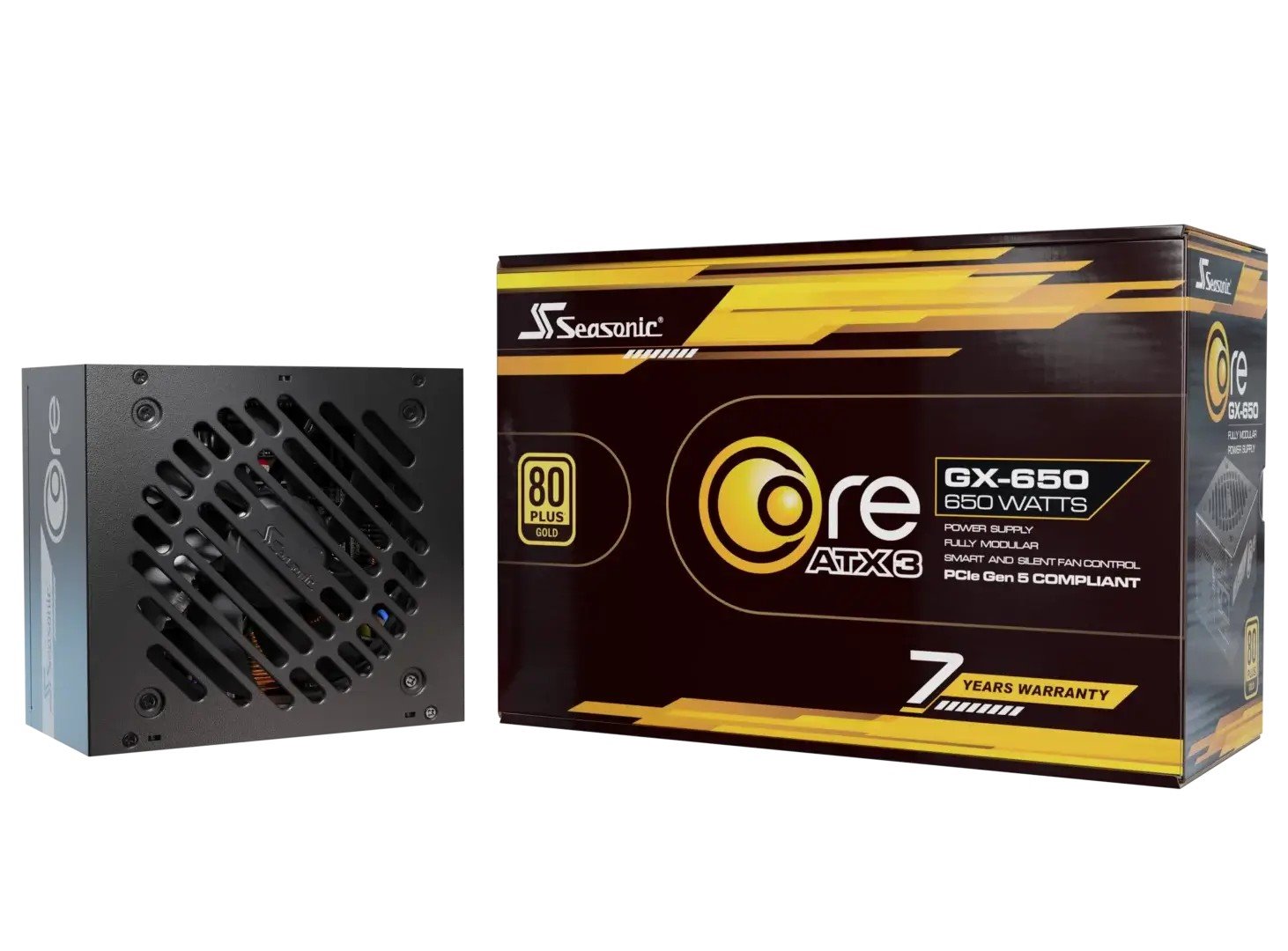 Zdroj Seasonic CORE GX ATX 3.1 - 650W, 80+ Gold, modular