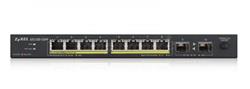 ZyXEL GS1100-10HPv2, unmanage PoE 8x Gigabit, 2x Fiber Uplink, 120 Watt PoE