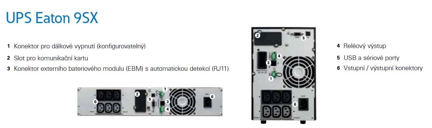 EATON UPS 9SX 700VA, On-line, Tower, 700VA/630W, výstup 6x IEC C13 - poškozené balení