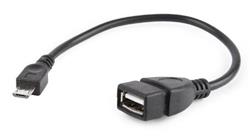 Gembird adaptér OTG Micro-USB (BM) na USB 2.0 (AF) kabel, 0.15 m, černý