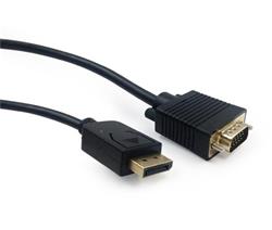 Gembird kabel DisplayPort (M) na VGA (M), 1.8 m, černý