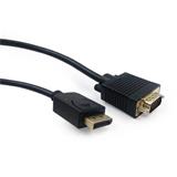 Gembird kabel DisplayPort (M) na VGA (M), 1.8 m, černý
