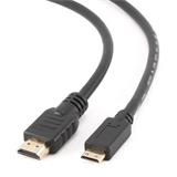 Gembird kabel mini HDMI High speed (M) na HDMI (M), pozlacené konektory, 1 m, černý