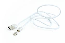Gembird kabel USB-C (CM) na USB 2.0 (AM), magnetický konektor, 1 m, stříbrný