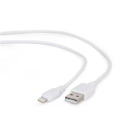 Gembird nabíjecí kabel Lightning 8-pin (M) na USB 2.0 (M), 2 m, bílý