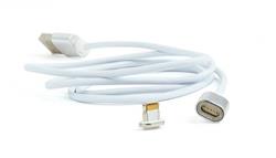 Gembird nabíjecí kabel Lightning 8-pin (M) na USB 2.0 (M), magnetický konektor, 1 m, stříbrný