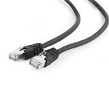 Gembird patch kabel S/FTP Cat. 6A LSZH, 1 m, černý