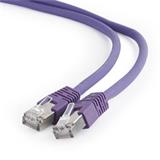 Gembird patch kabel S/FTP Cat. 6A LSZH, 1 m, fialový