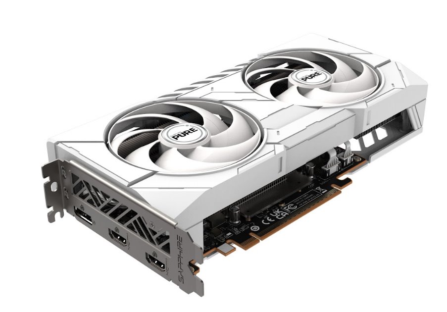 GPU SAPPHIRE PURE AMD RADEON RX 9060 XT GAMING OC 16GB - white
