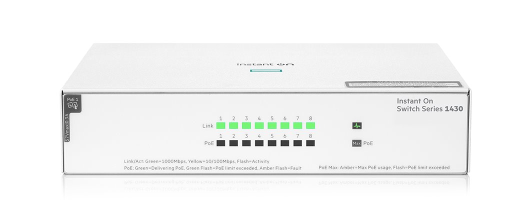 HPE NW Switch Instant On 1430 8G CL4 PoE 64W
