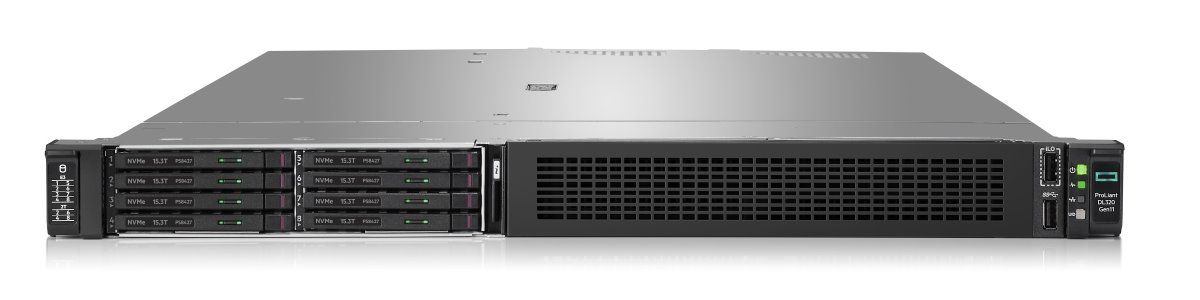 HPE Server DL320 G11 4510, 1P, 2x32GB, 2x480GB NVME, MR408i-o, 8SFF, iLO6, 2x1000W, 1U, Rack, 3/3/3 Smart Choice