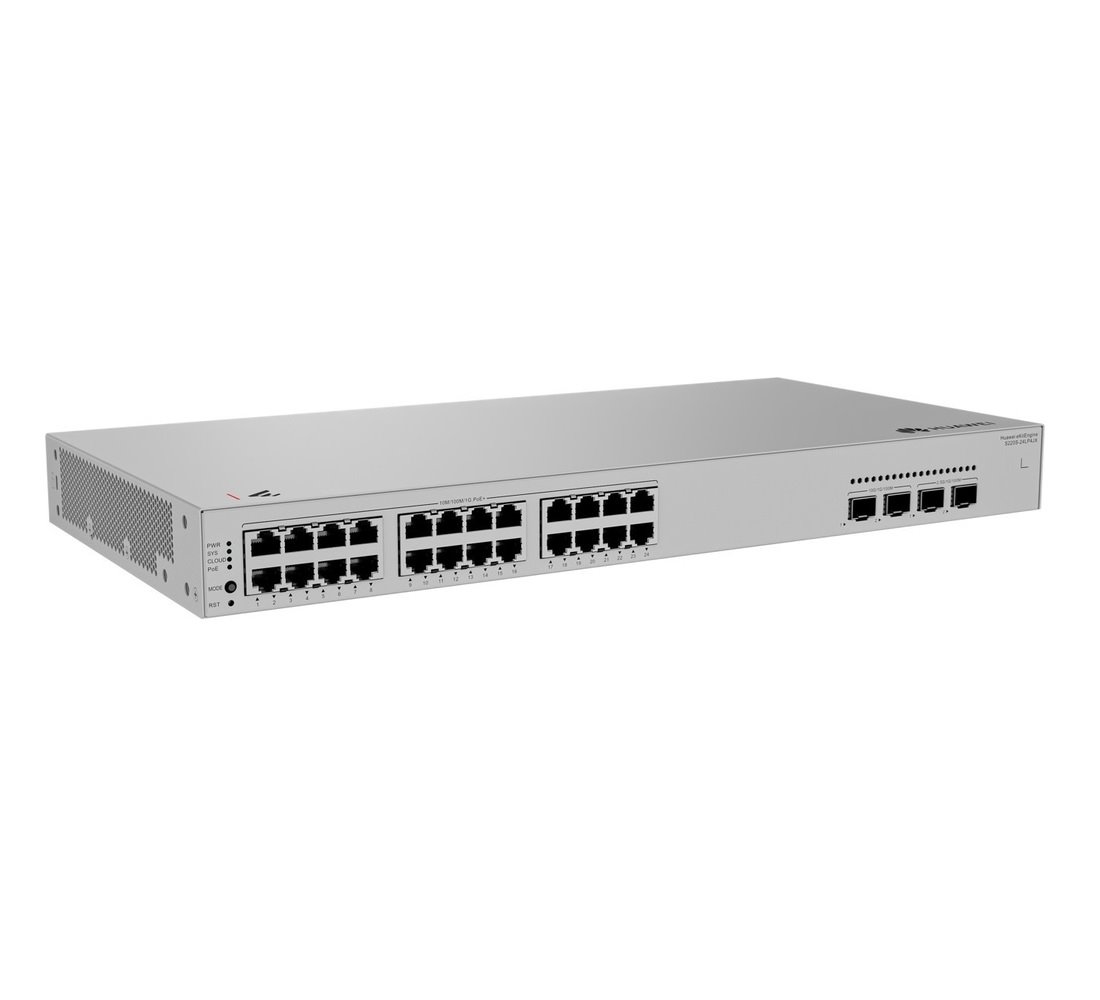Huawei S220S-24LP4JX Switch 24G PoE+, 2x 2.5G SFP, 2SFP+, 195W PoE, L2 Managed, Rack