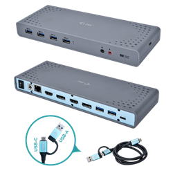 i-tec dokovací stanice USB 3.0/USB-C 2x HDMI 4K 5K, 2x DP, PD 85W