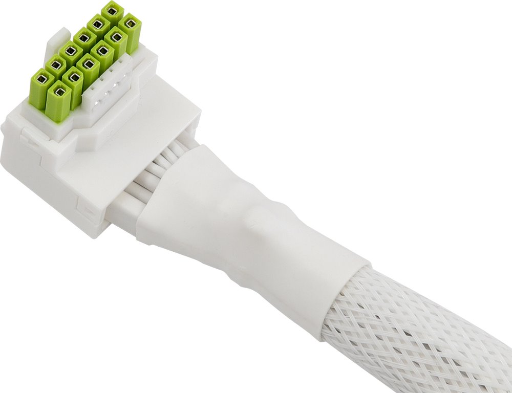 Kabel Asrock 12VHPWR, 12V-2x6 600W, L-Type 90°, bílá