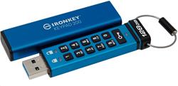 Kingston flash disk 128GB IronKey Keypad 200, FIPS 140-3 Lvl 3 (Pending) AES-256 Encrypted