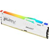 Kingston FURY Beast DDR5 16GB 6000MT/s DIMM CL36 White RGB EXPO